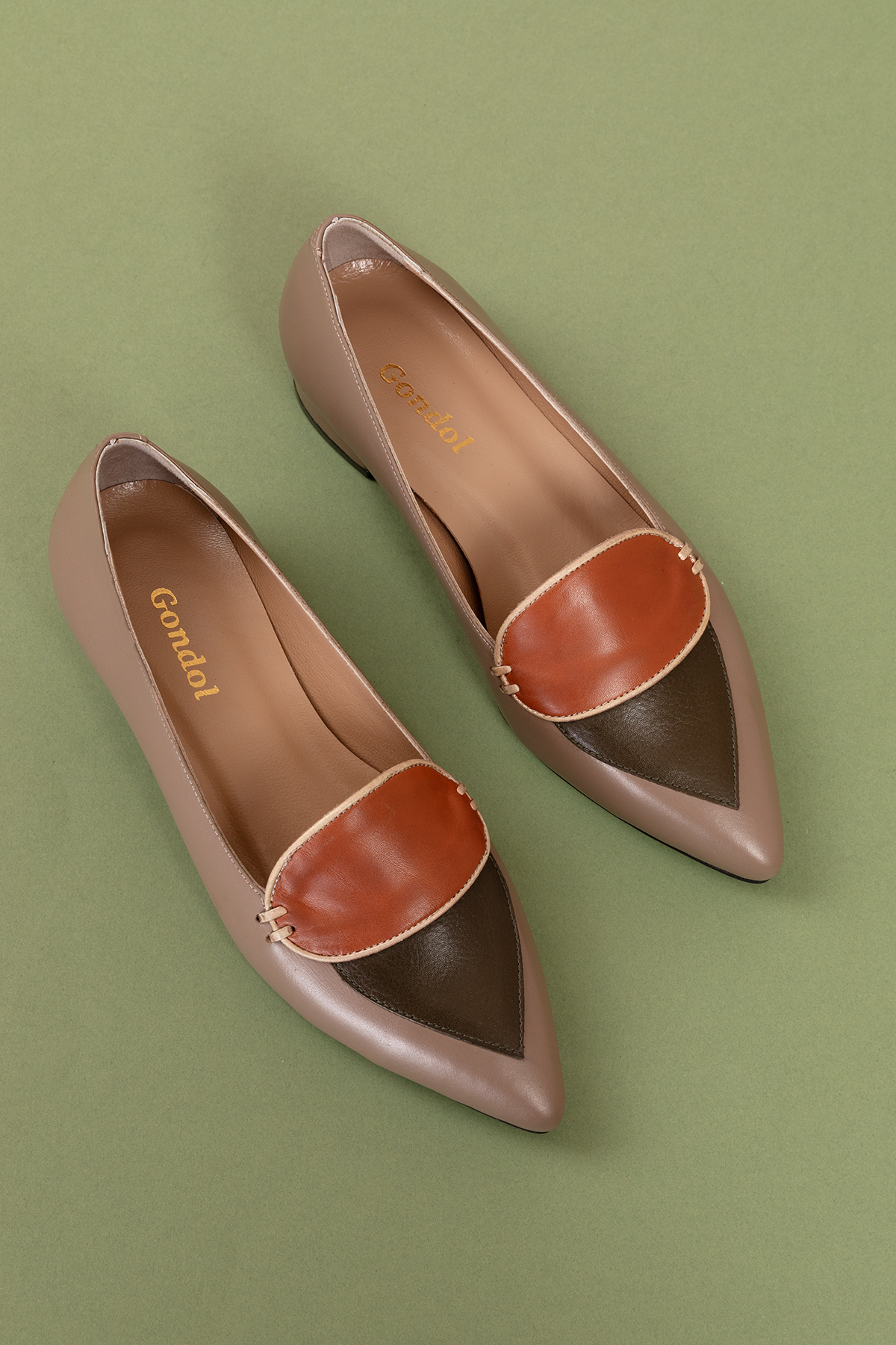 Gondol Hakiki Deri Sivri Burunlu Kısa Topuklu Ayakkabı ast.8425 - Görsel 7