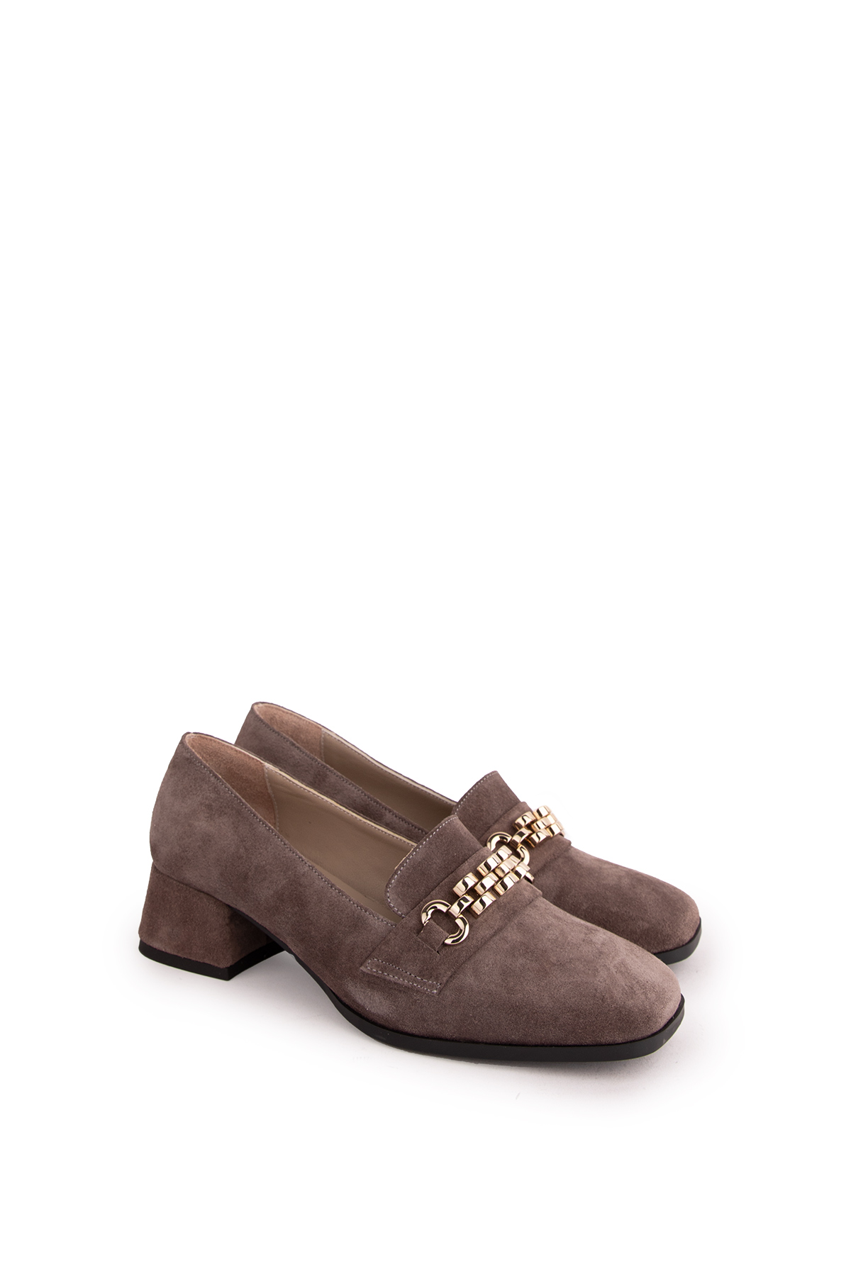 Gondol Hakiki Deri Kısa Topuklu Tokalı Şık Topuklu vdt.143 - Görsel 9