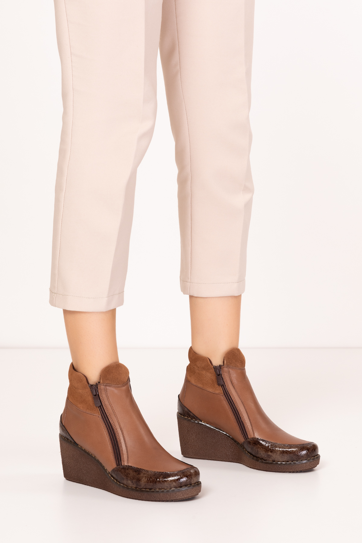 Gondol Kadın Hakiki Deri Günlük Anne Botu ell.7111 - Görsel 2