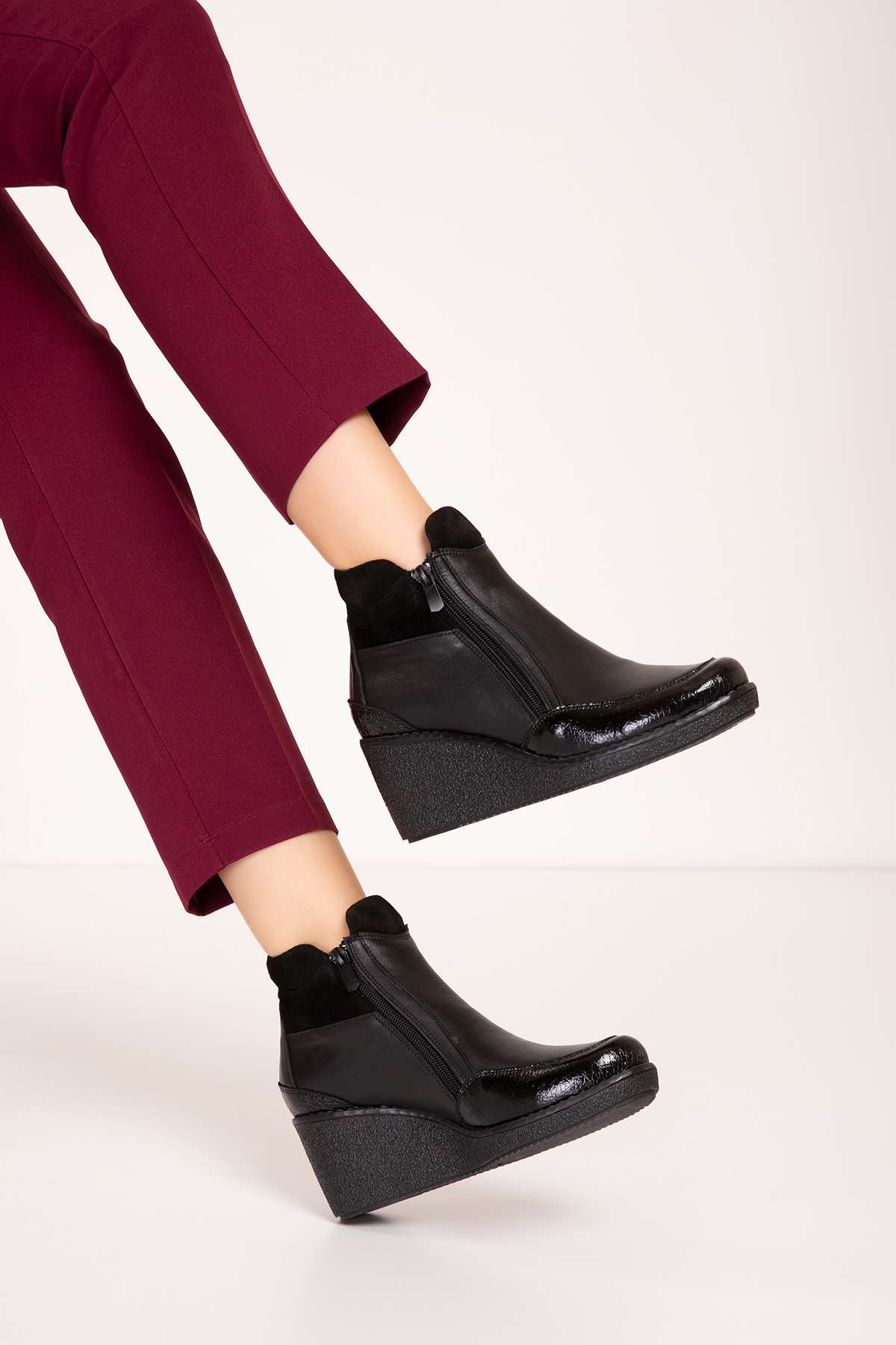 Gondol Kadın Hakiki Deri Günlük Anne Botu ell.7111 - Görsel 2