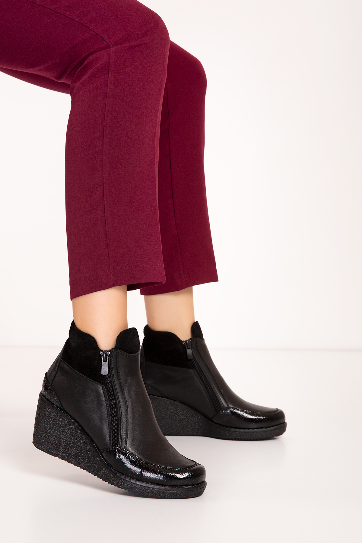 Gondol Kadın Hakiki Deri Günlük Anne Botu ell.7111 - Görsel 3