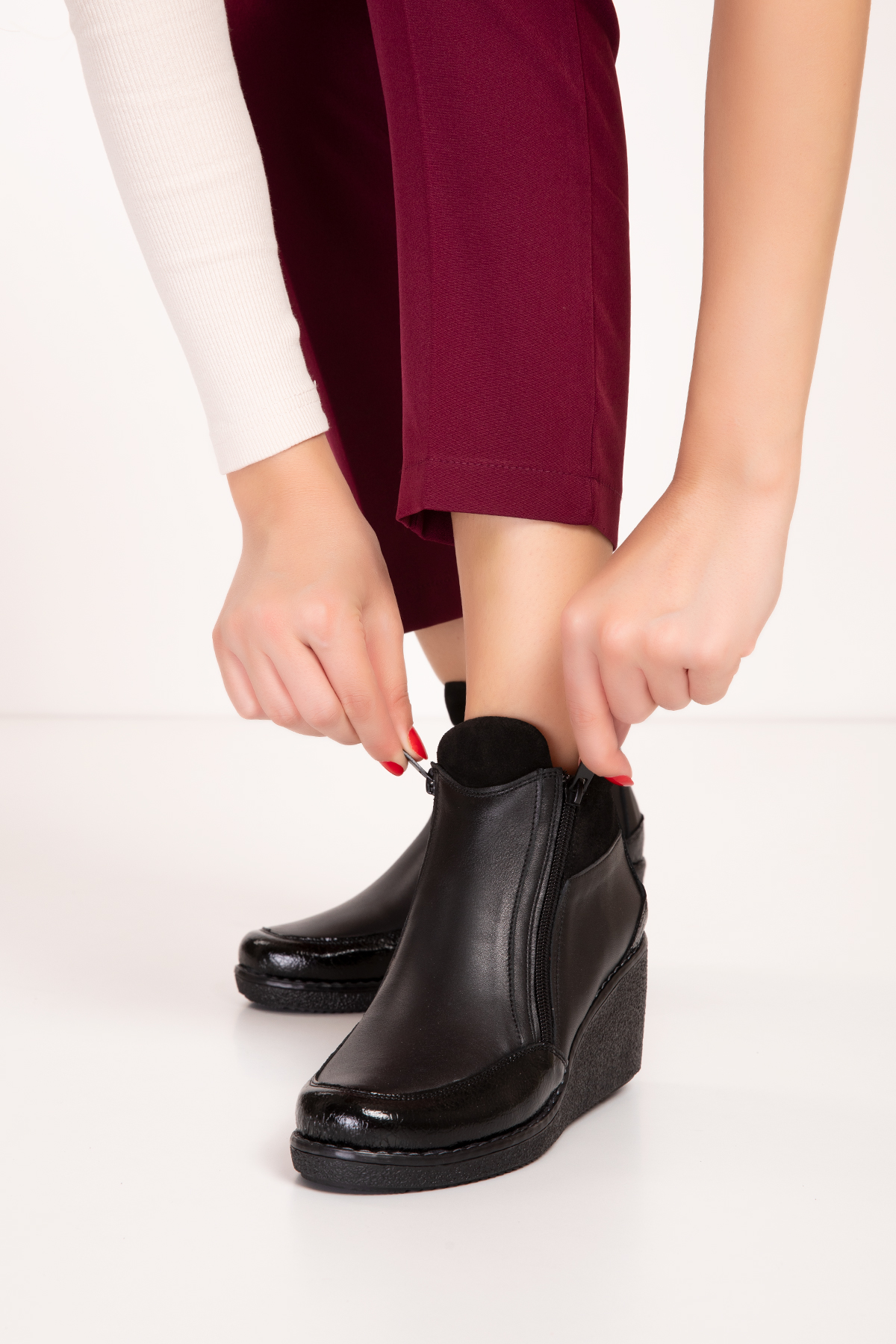 Gondol Kadın Hakiki Deri Günlük Anne Botu ell.7111 - Görsel 8