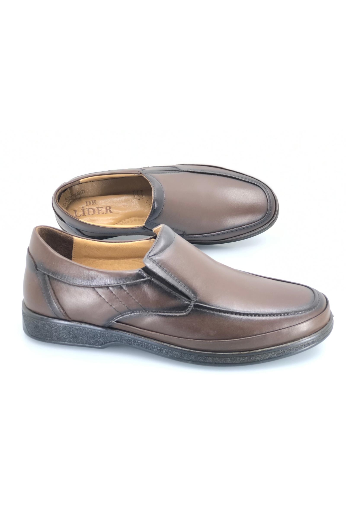 Lider 722 Lastikli Hakiki Deri Ortapedik Erkek Casual Ayakkabı - Görsel 4