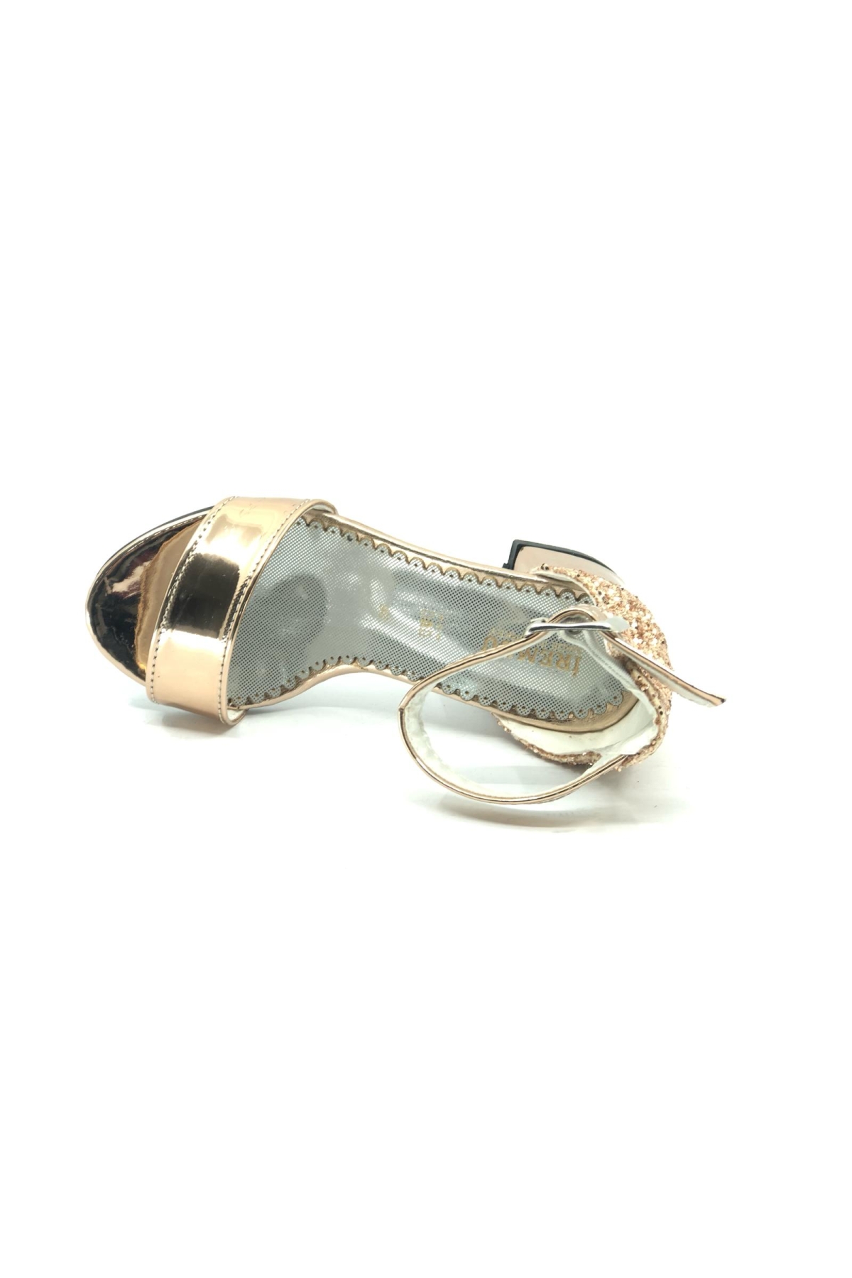 9989 Tek bant Arkası Simli Topuklu Çocuk Ayakkabı - Görsel 5