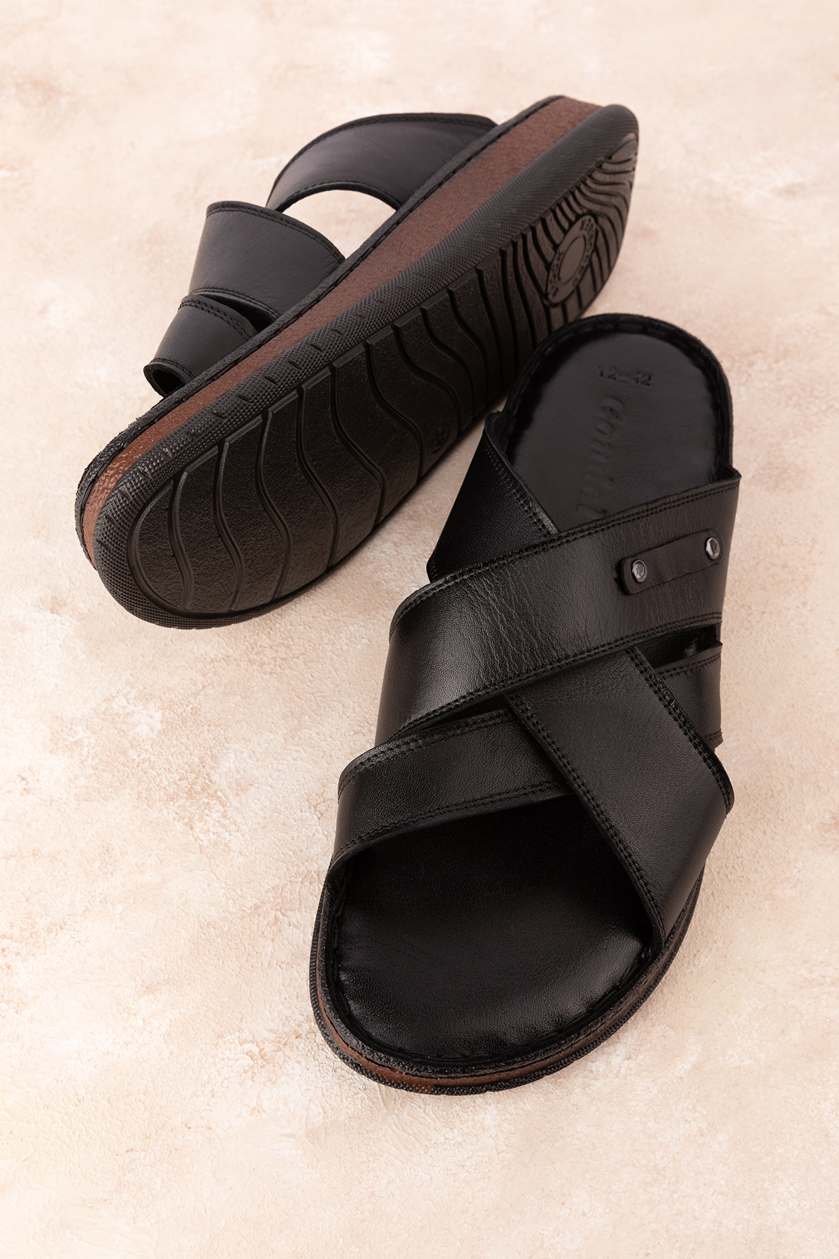 Gondol Erkek Hakiki Deri Rahat Günlük Terlik hkm.12 - Görsel 7