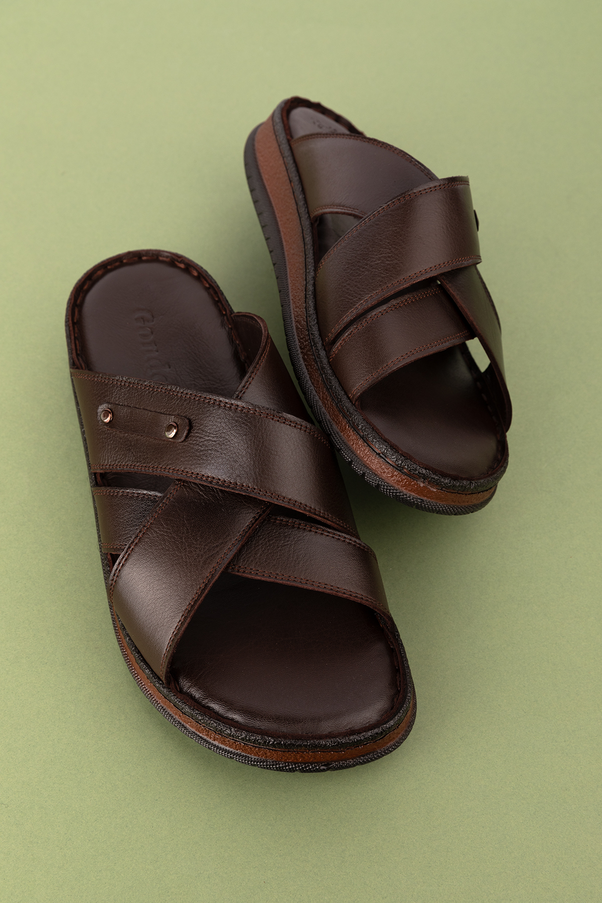 Gondol Erkek Hakiki Deri Rahat Günlük Terlik hkm.12 - Görsel 4