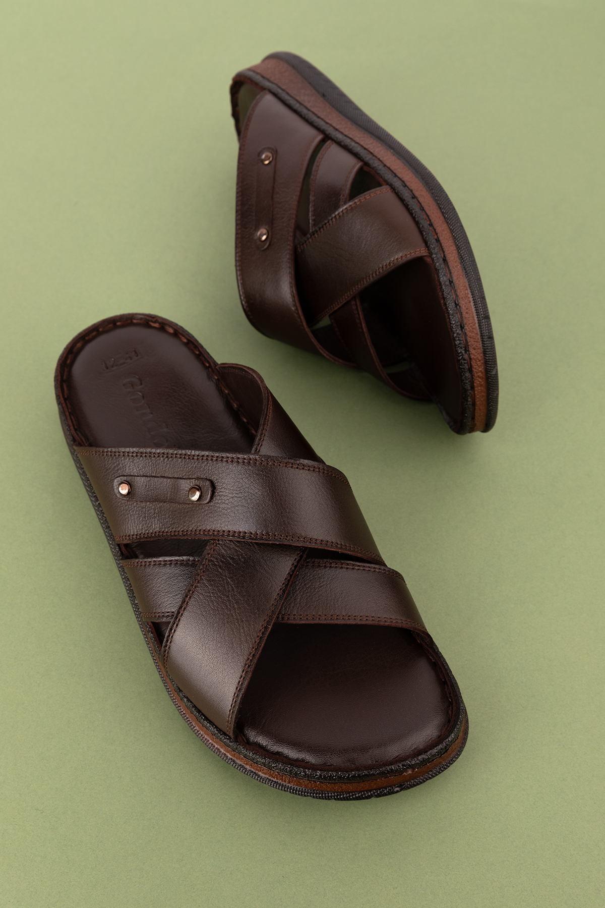 Gondol Erkek Hakiki Deri Rahat Günlük Terlik hkm.12 - Görsel 5