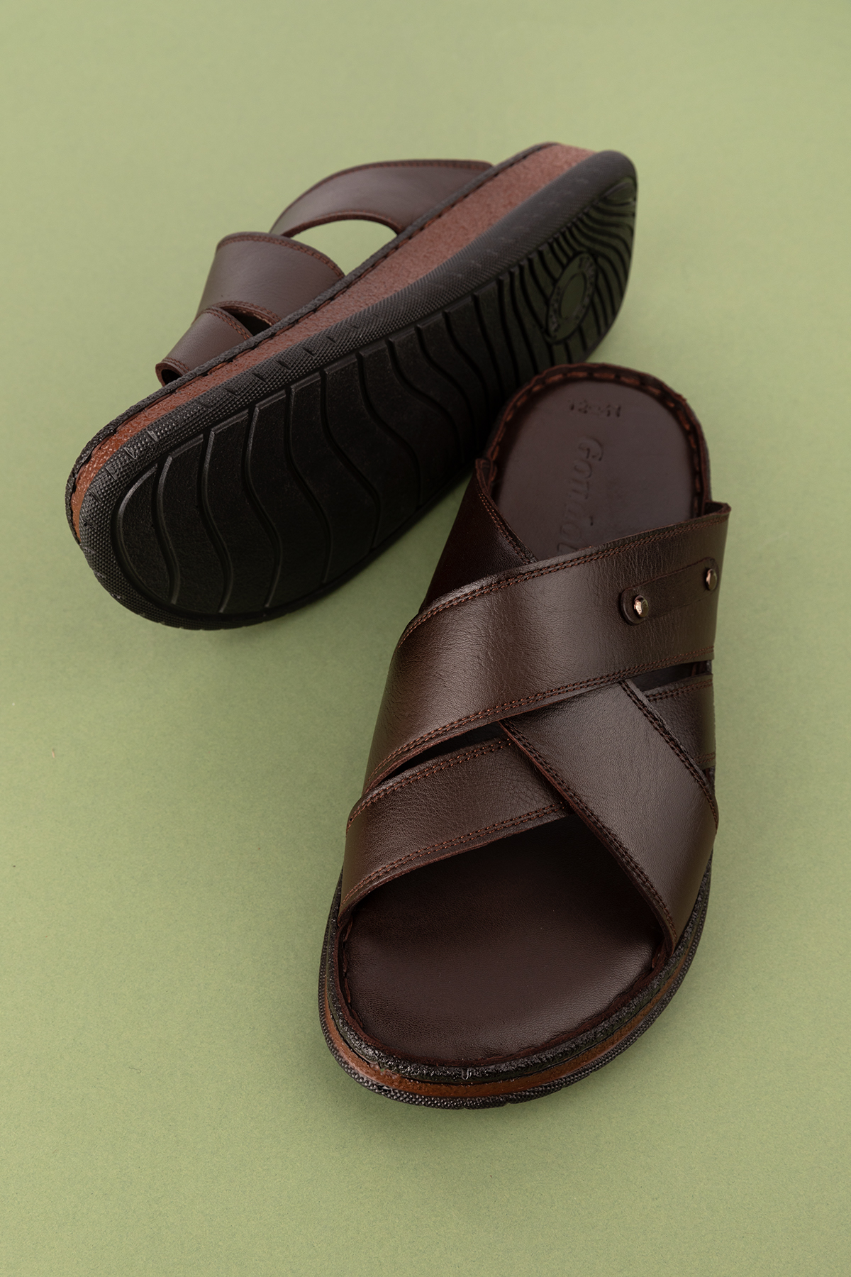 Gondol Erkek Hakiki Deri Rahat Günlük Terlik hkm.12 - Görsel 6