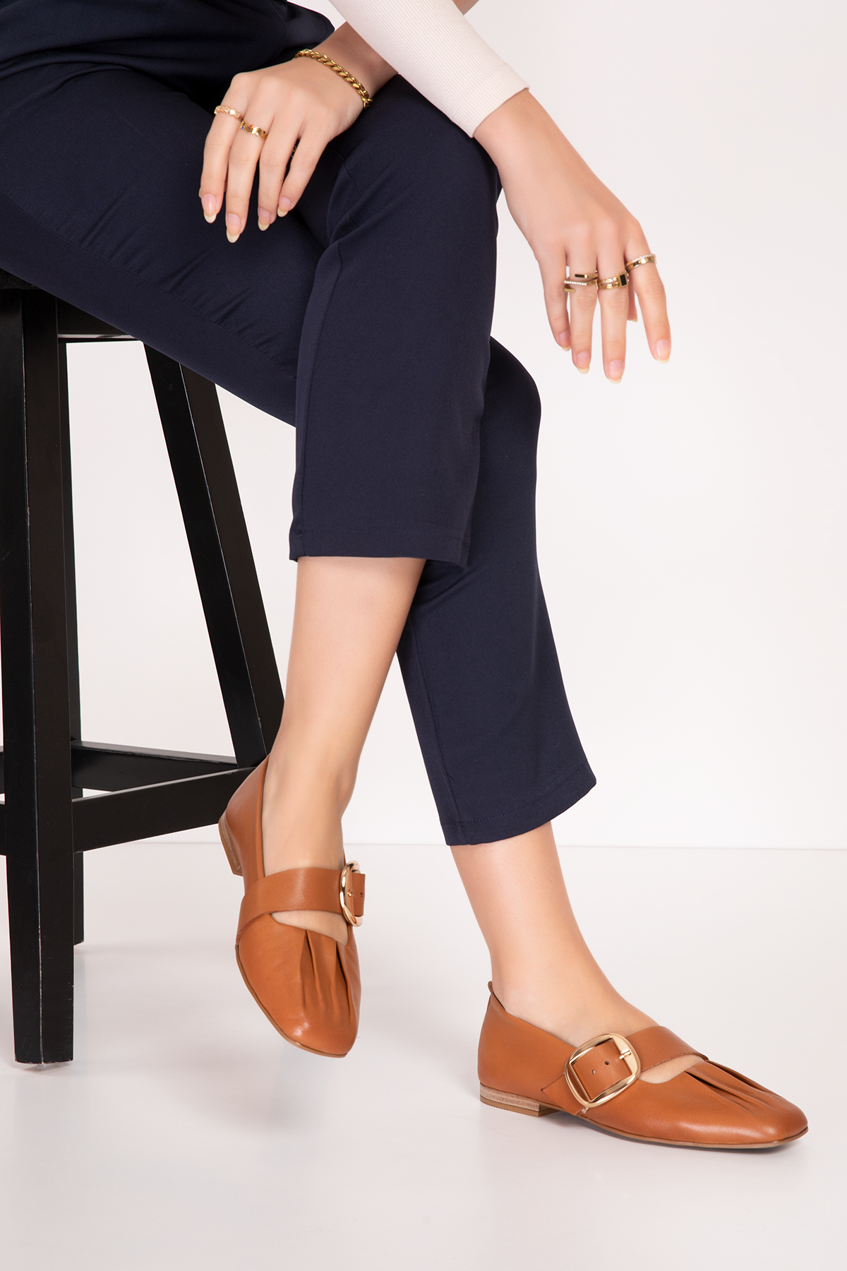 Gondol Hakiki Deri Babet Ayakkabı elnr.108 - Görsel 2