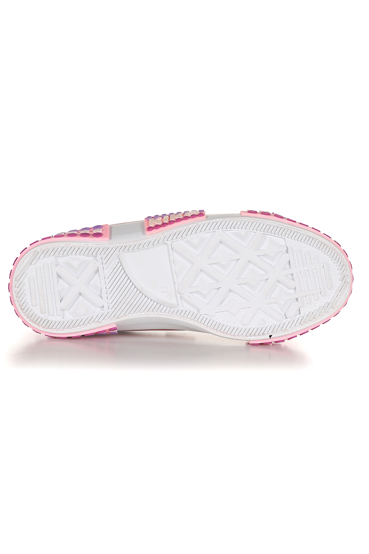 Kach Cırtlı Kız Çocuk Günlük Spor Ayakkabı Pudra - Görsel 6