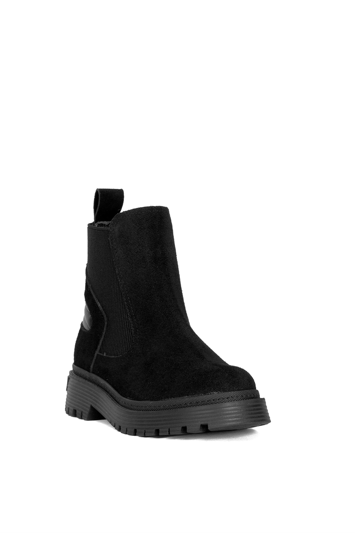 Elit VVS24118S Kadın Süet Hakiki Deri Chelsea Bot Siyah - Görsel 3