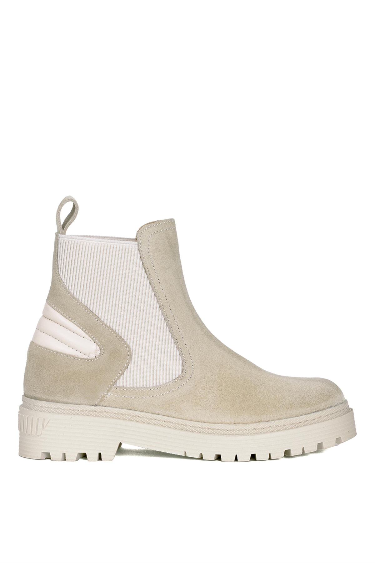 Elit VVS24118S Kadın Süet Hakiki Deri Chelsea Bot Kum Rengi - Görsel 2