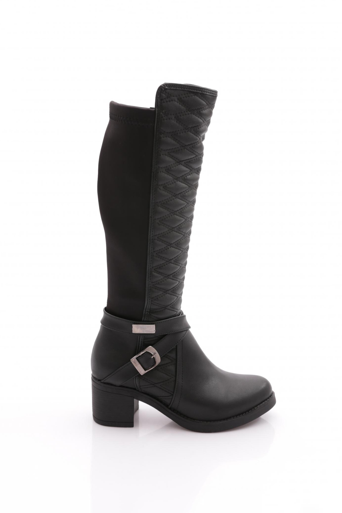 715 Kadin Kemer Detayli Topuklu Çizme - Görsel 2