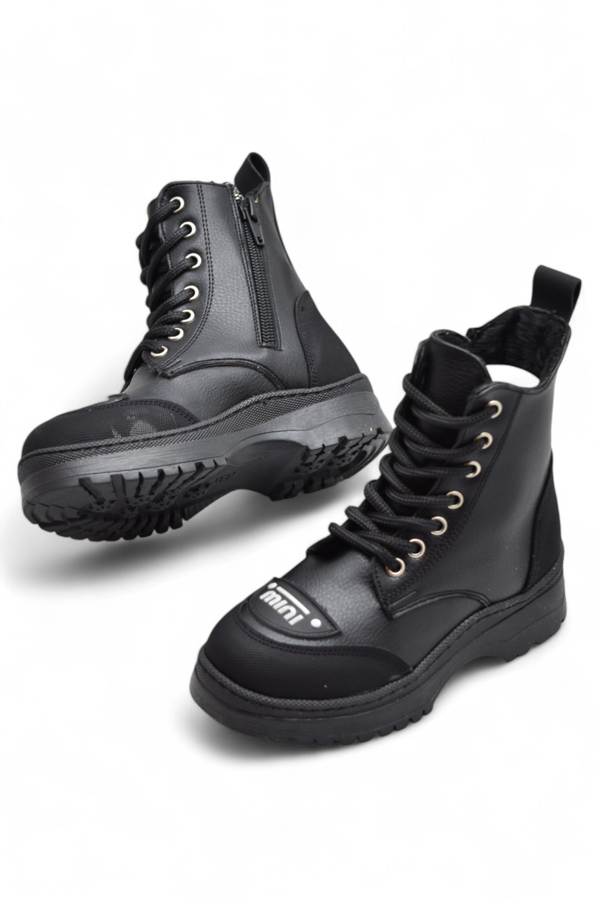 263 Ortopedik Bağcıklı Fermuarlı Kız Çocuk Bot Ayakkabı Kürklü Kız Çocuk Bot - Görsel 2