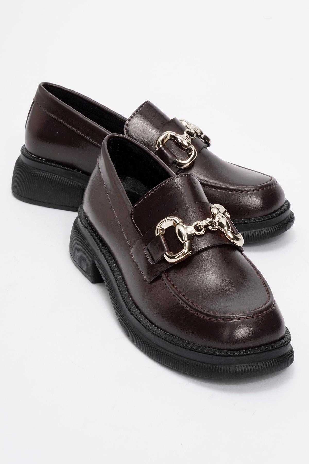 Tokalı Kaydırmaz Kadın Günlük Ayakkabı BORDO KIRIŞIK - Görsel 2