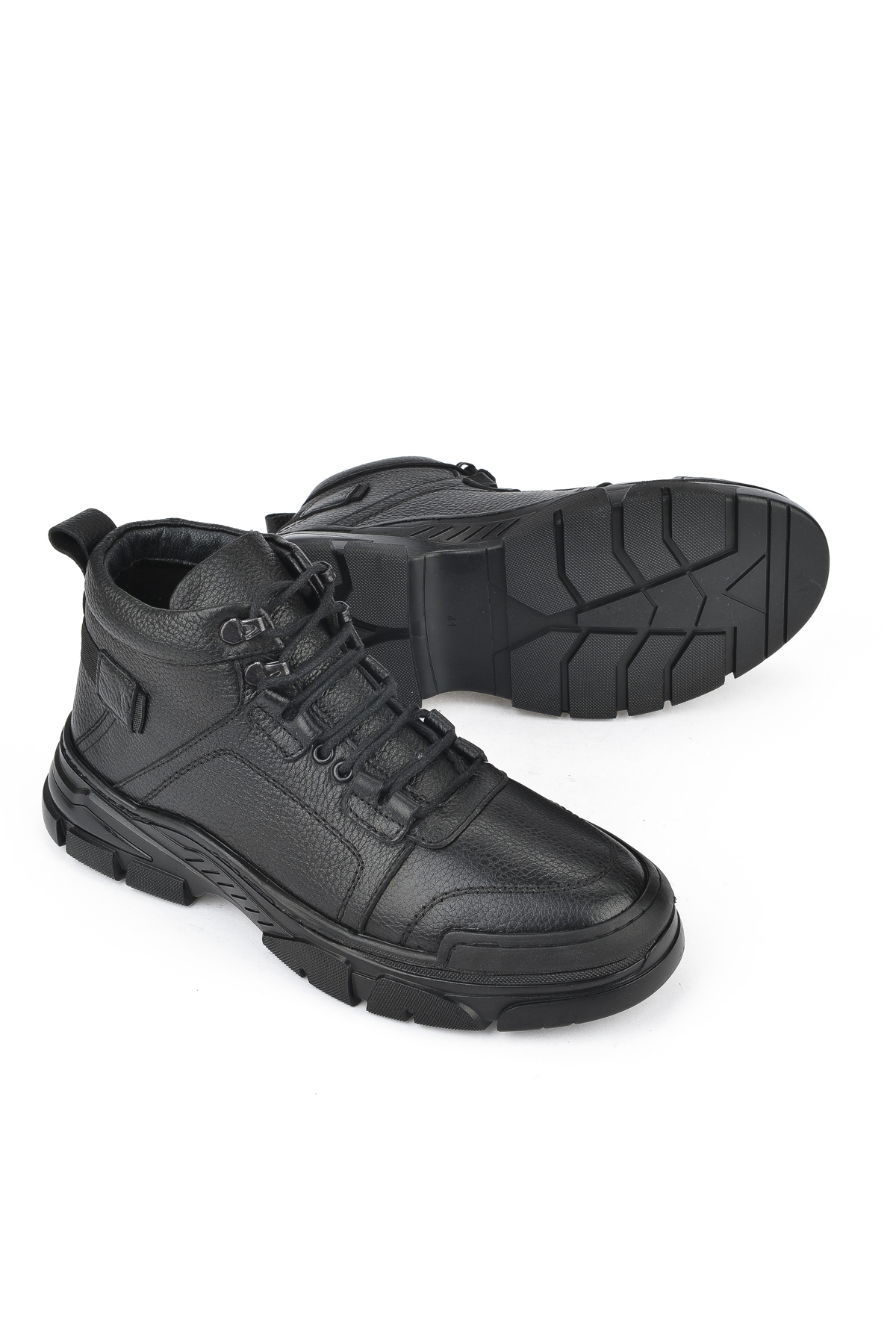 Erkek Hakiki Deri Bot 1431040ZK2311 Siyah - Görsel 5