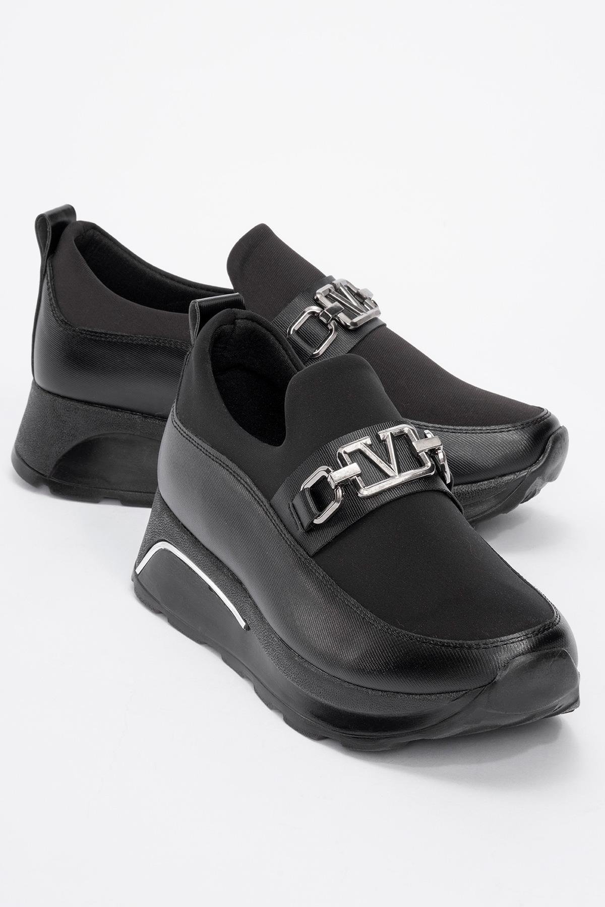 Tokalı Kadın Günlük Ayakkabı SİYAH SİYAH - Görsel 2