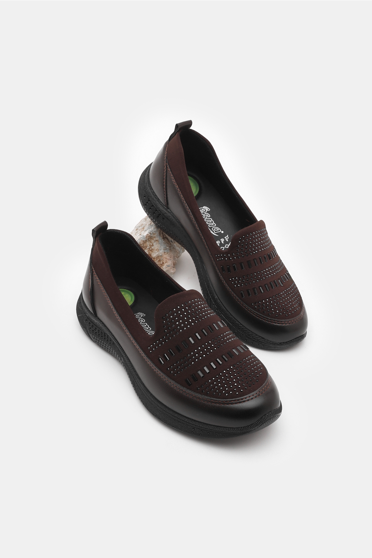 Kadın Kahve Rahat Kalıp Anne Ayakkabı - Görsel 3