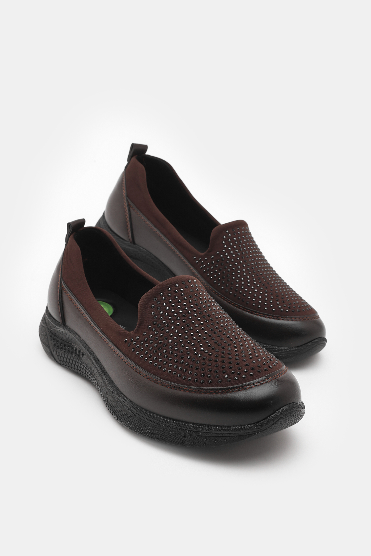 Kadın Kahve Rahat Kalıp Anne Ayakkabı - Görsel 5