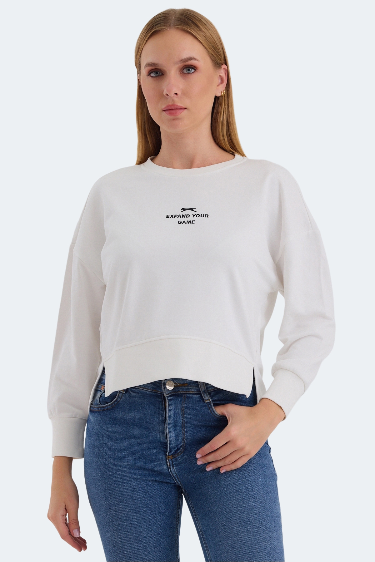 VITAL OVERSIZE Kadın Sweatshirt Beyaz