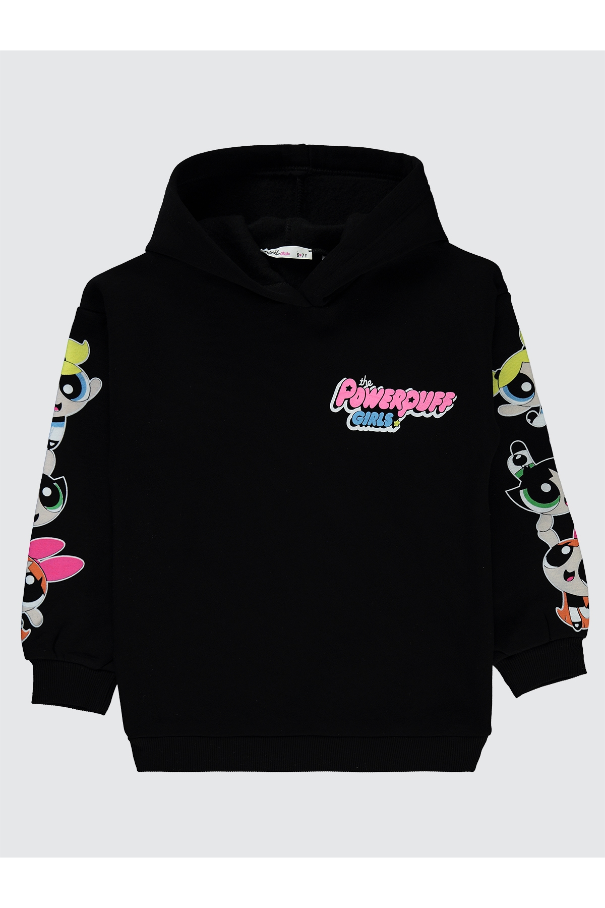 Powerpuff Girls Kız Çocuk 10-13 Yaş Sweatshirt Siyah