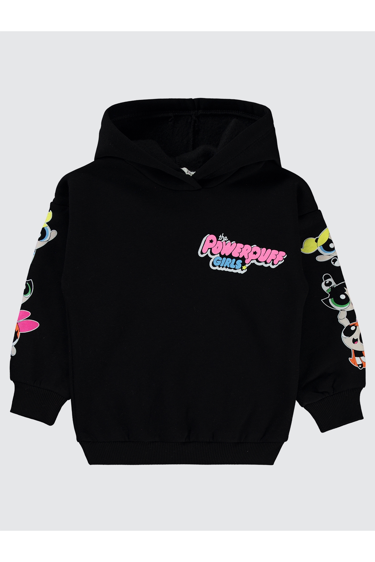 Powerpuff Girls Kız Çocuk Sweatshirt 2-5 Yaş Siyah