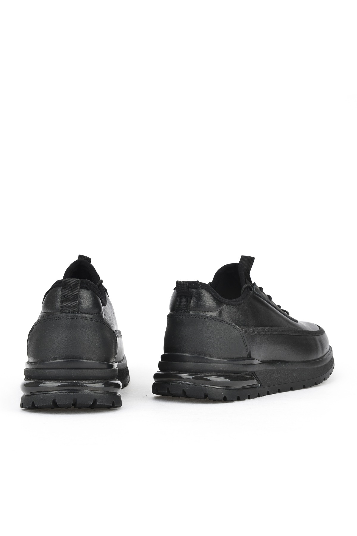 Erkek Hakiki Deri Sneaker 1431024Z5404 Siyah - Görsel 4