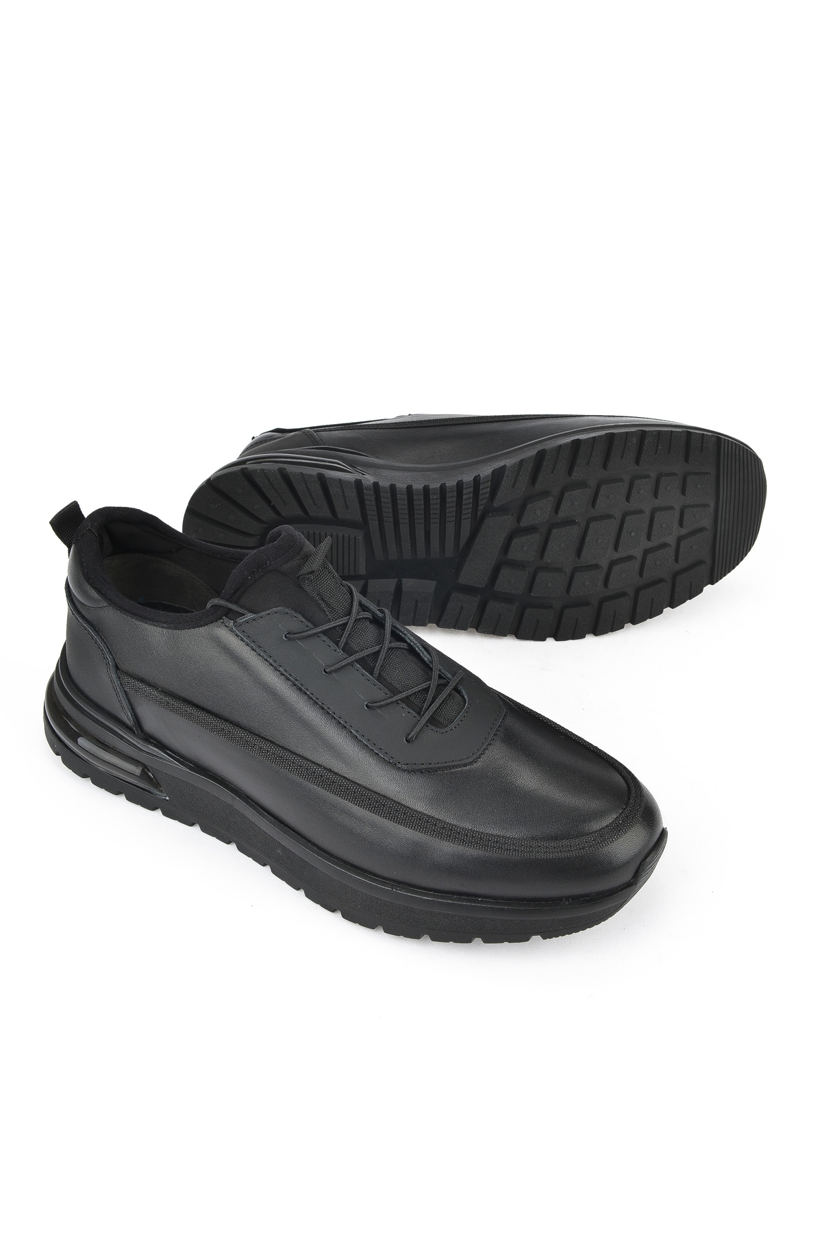Erkek Hakiki Deri Sneaker 1431024Z5404 Siyah - Görsel 5