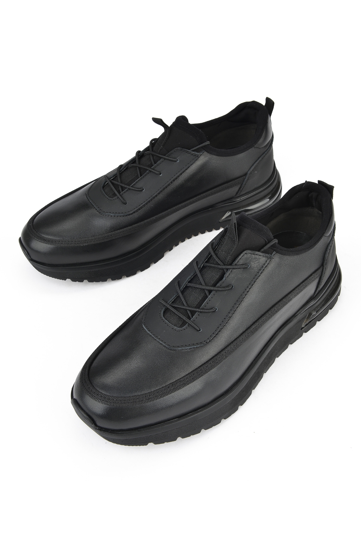Erkek Hakiki Deri Sneaker 1431024Z5404 Siyah - Görsel 6