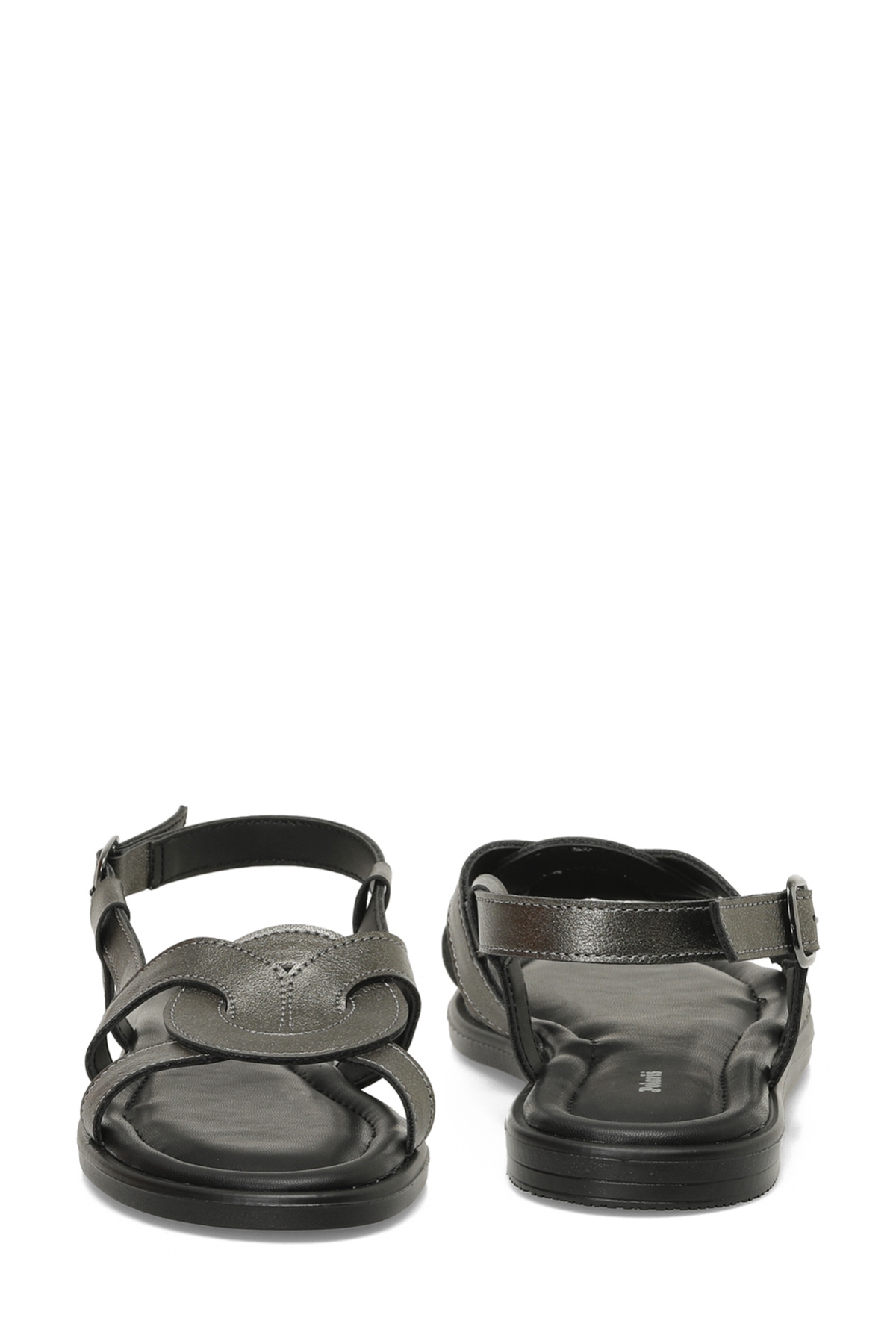 Polaris 325053.Z 5FX Gümüş Kadın Düz Sandalet - Görsel 6