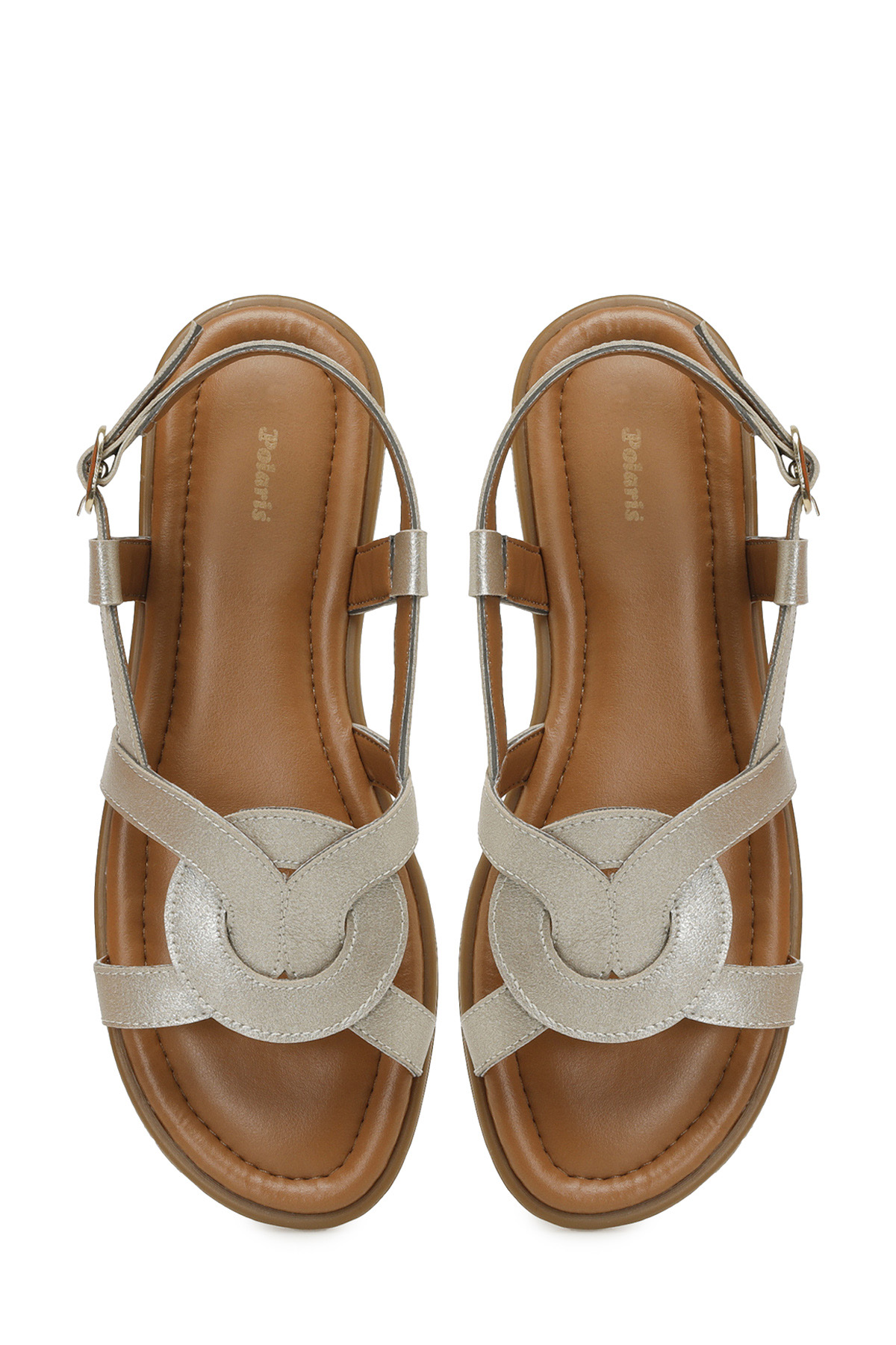 325053.Z 5FX Altın Kadın Düz Sandalet - Görsel 5