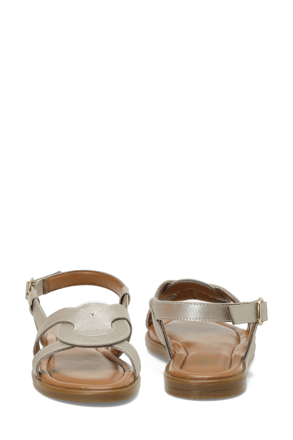 325053.Z 5FX Altın Kadın Düz Sandalet - Görsel 6