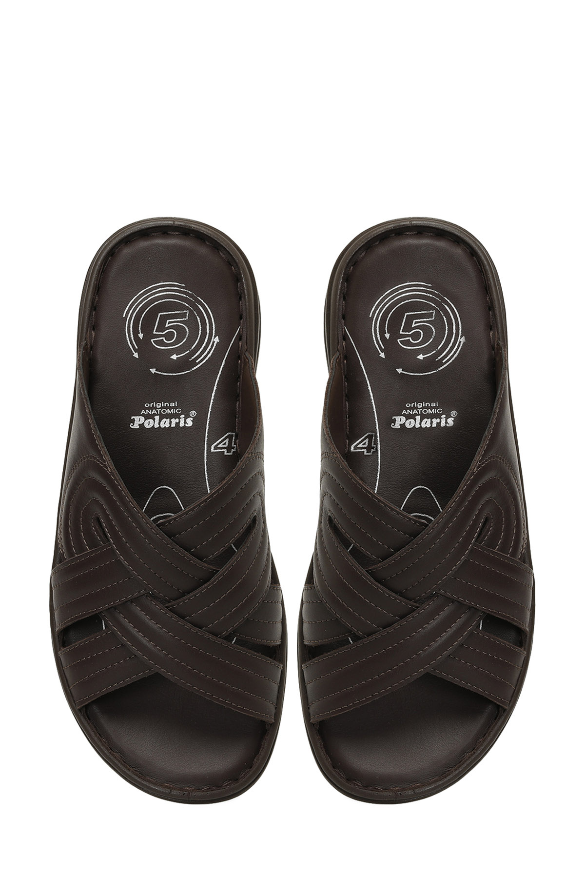 Polaris 5 Nokta 107402.M 5FX Kahverengi Erkek Terlik - Görsel 5