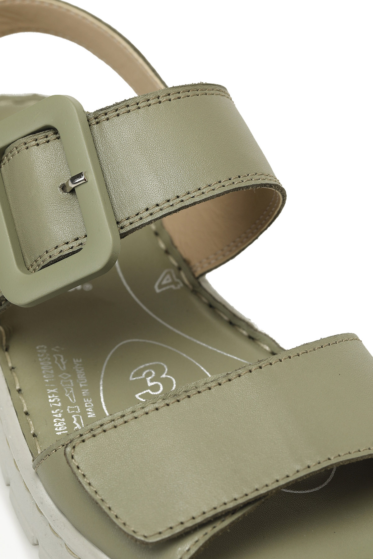 166245.Z5FX Yeşil Kadın Comfort Sandalet - Görsel 8