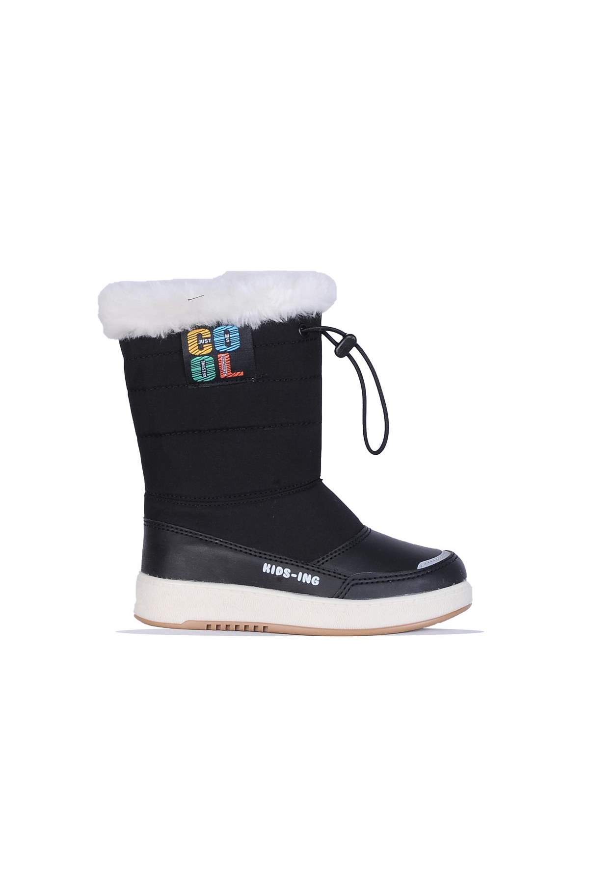 Skuaıter P2401 Siyah Kürklü Kız Çocuk Bot - Görsel 2