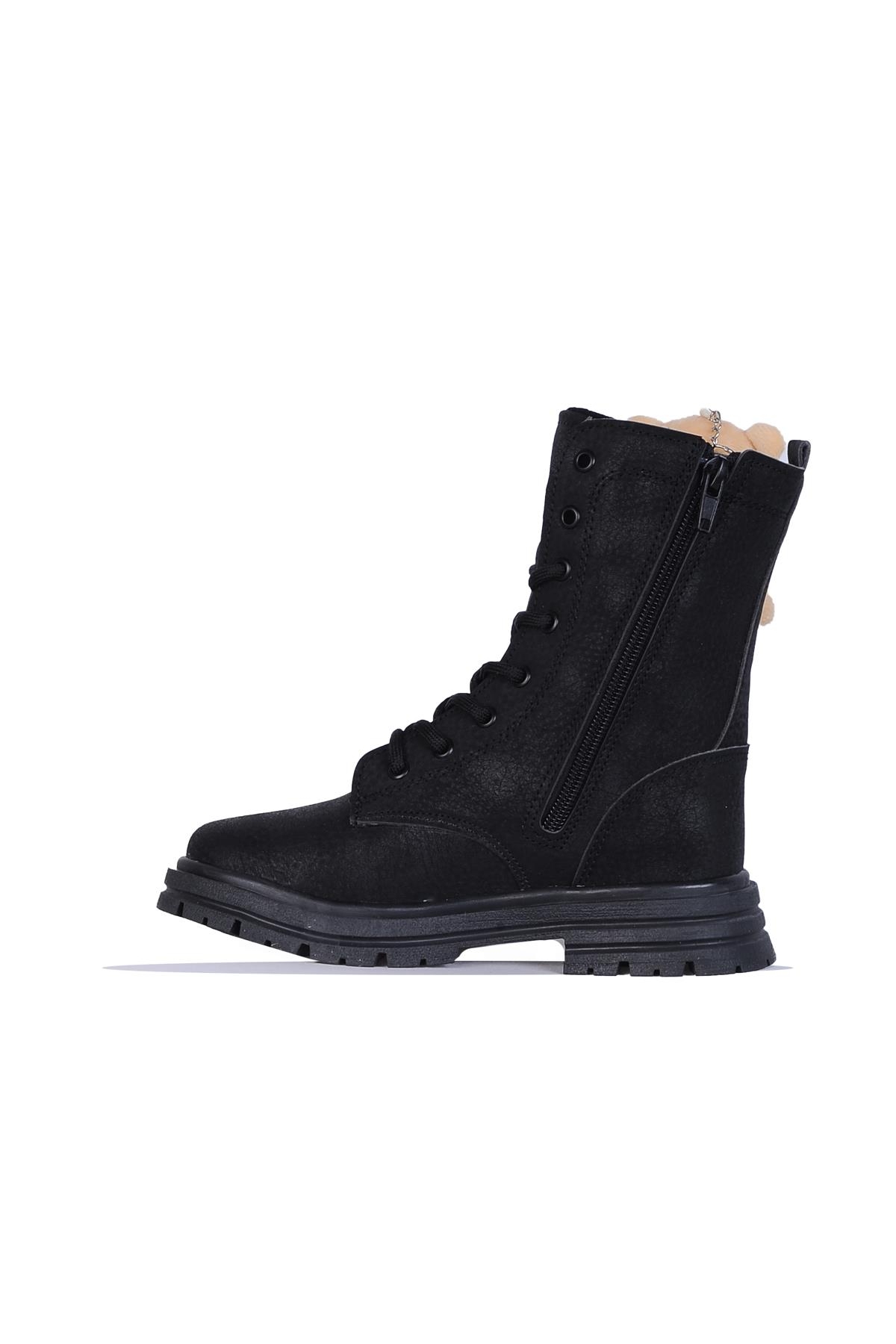 Skuaıter F2402 Kürklü Ayıcıklı Kız Çocuk Bot - Görsel 3