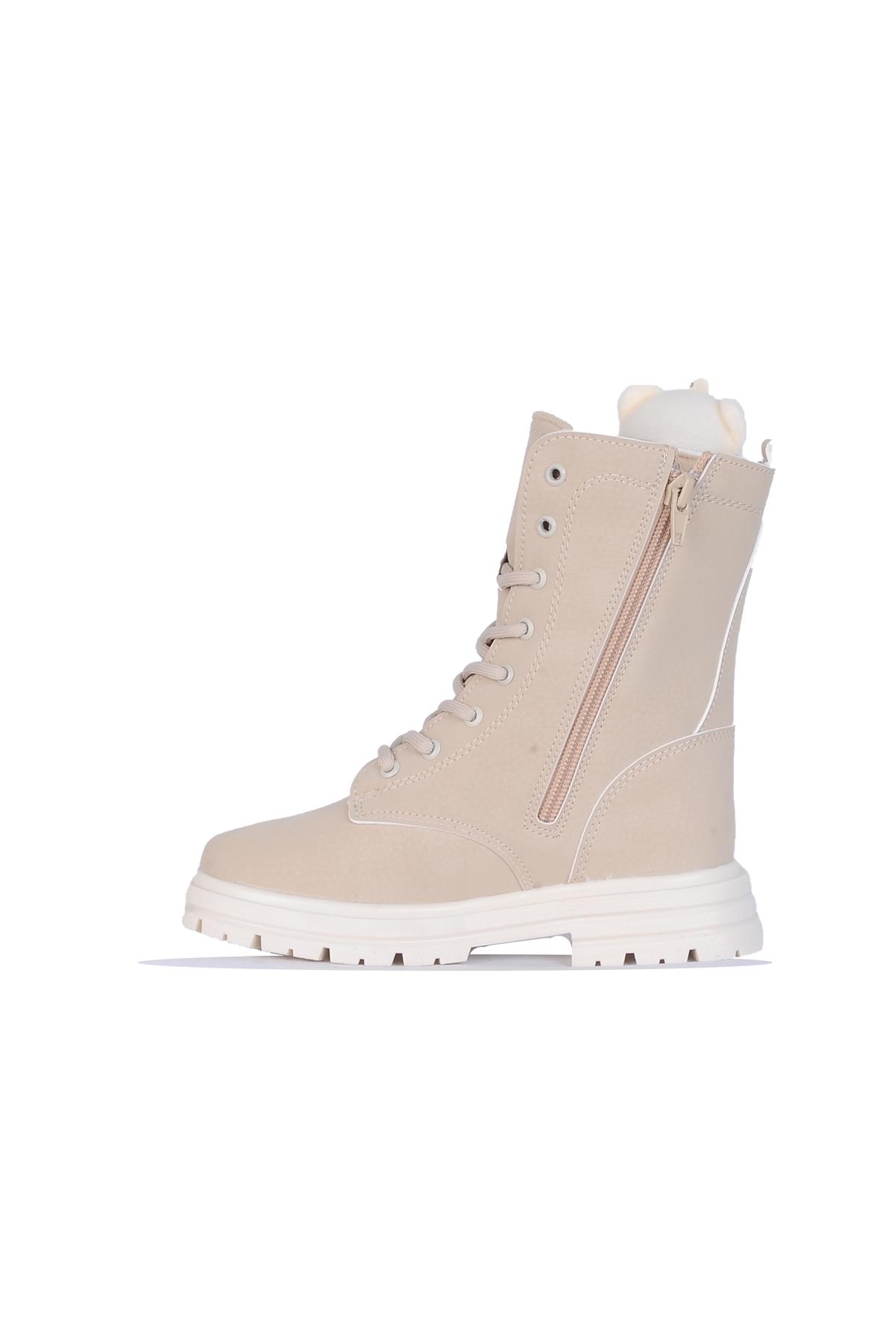 Skuaıter F2402 Kürklü Ayıcıklı Kız Çocuk Bot - Görsel 3