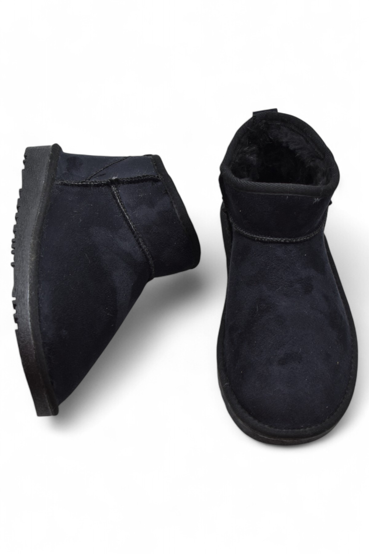 389 Günlük Kadın Bot Ayakkabı Kışlık Kürklü Sade Düz Kadın Bot - Görsel 4