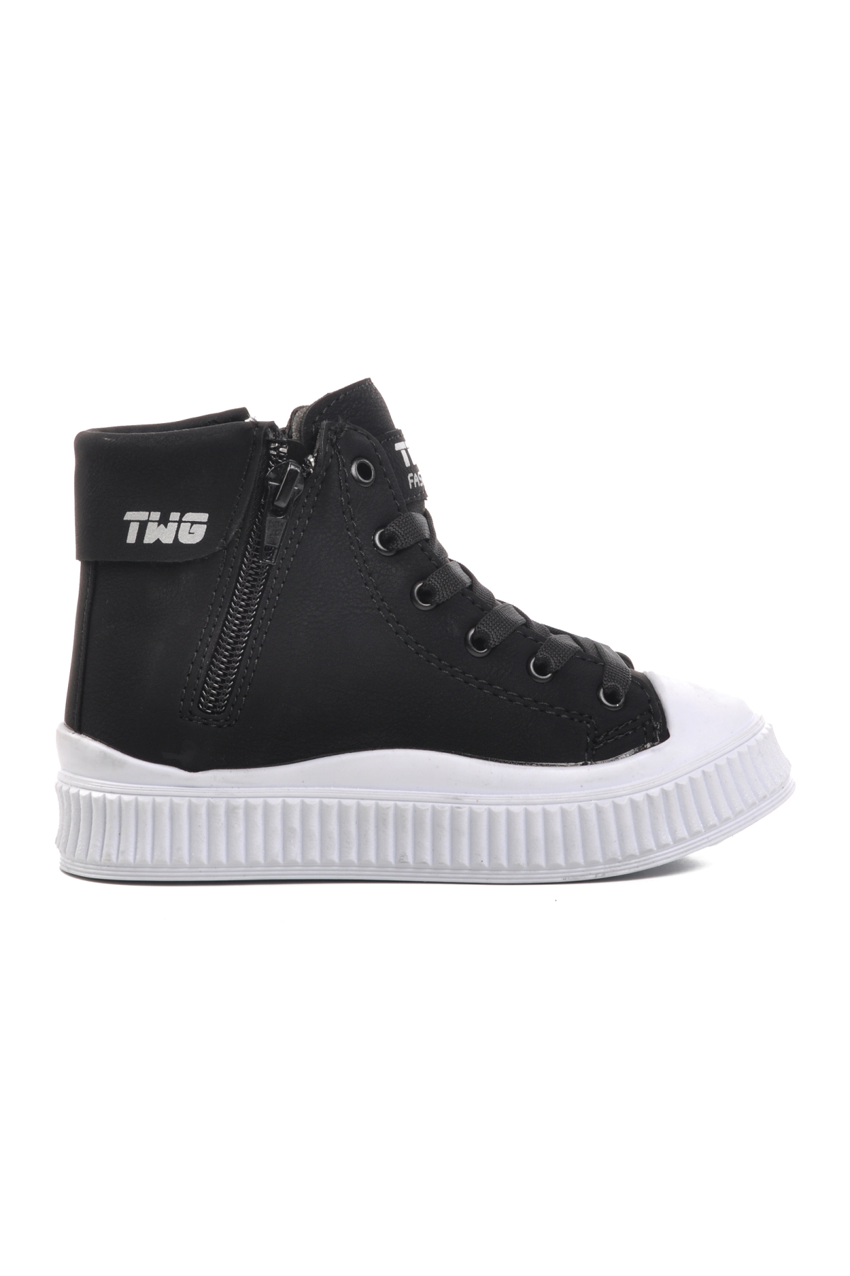 Orion-P Siyah-Beyaz İçi Polarlı Unisex Çocuk Bot - Görsel 2