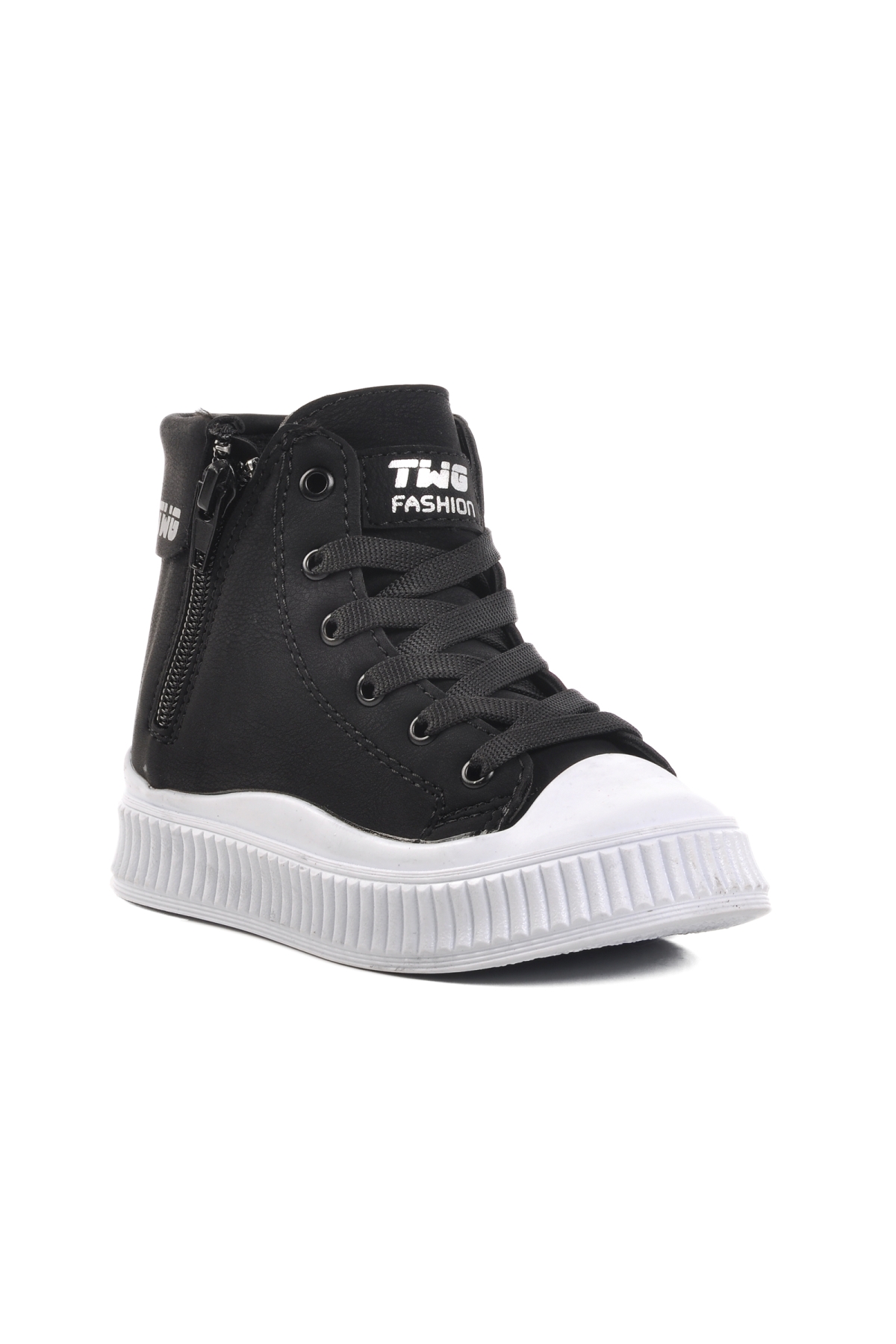 Orion-P Siyah-Beyaz İçi Polarlı Unisex Çocuk Bot - Görsel 4