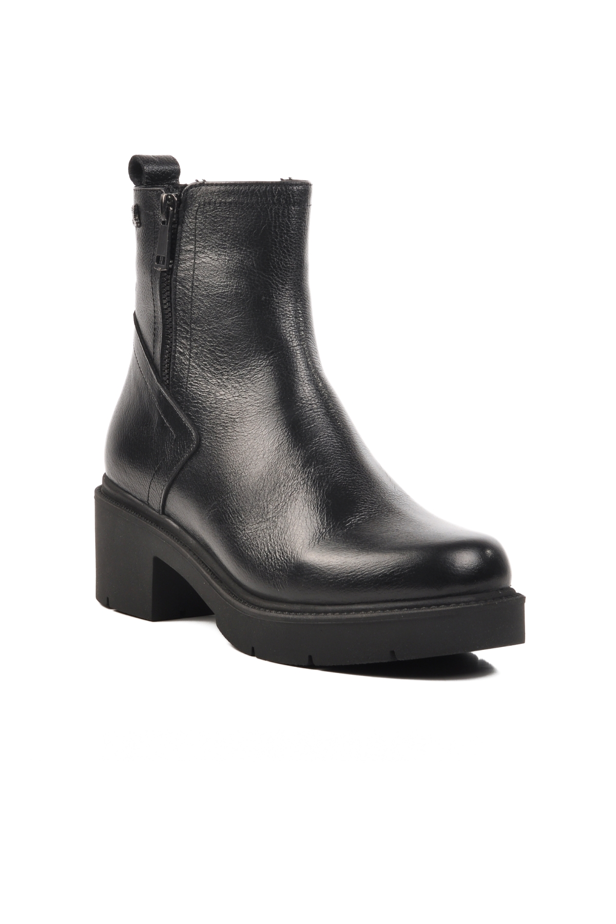 2454601K Siyah Hakiki Deri İçi Polarlı Kadın Bot - Görsel 4