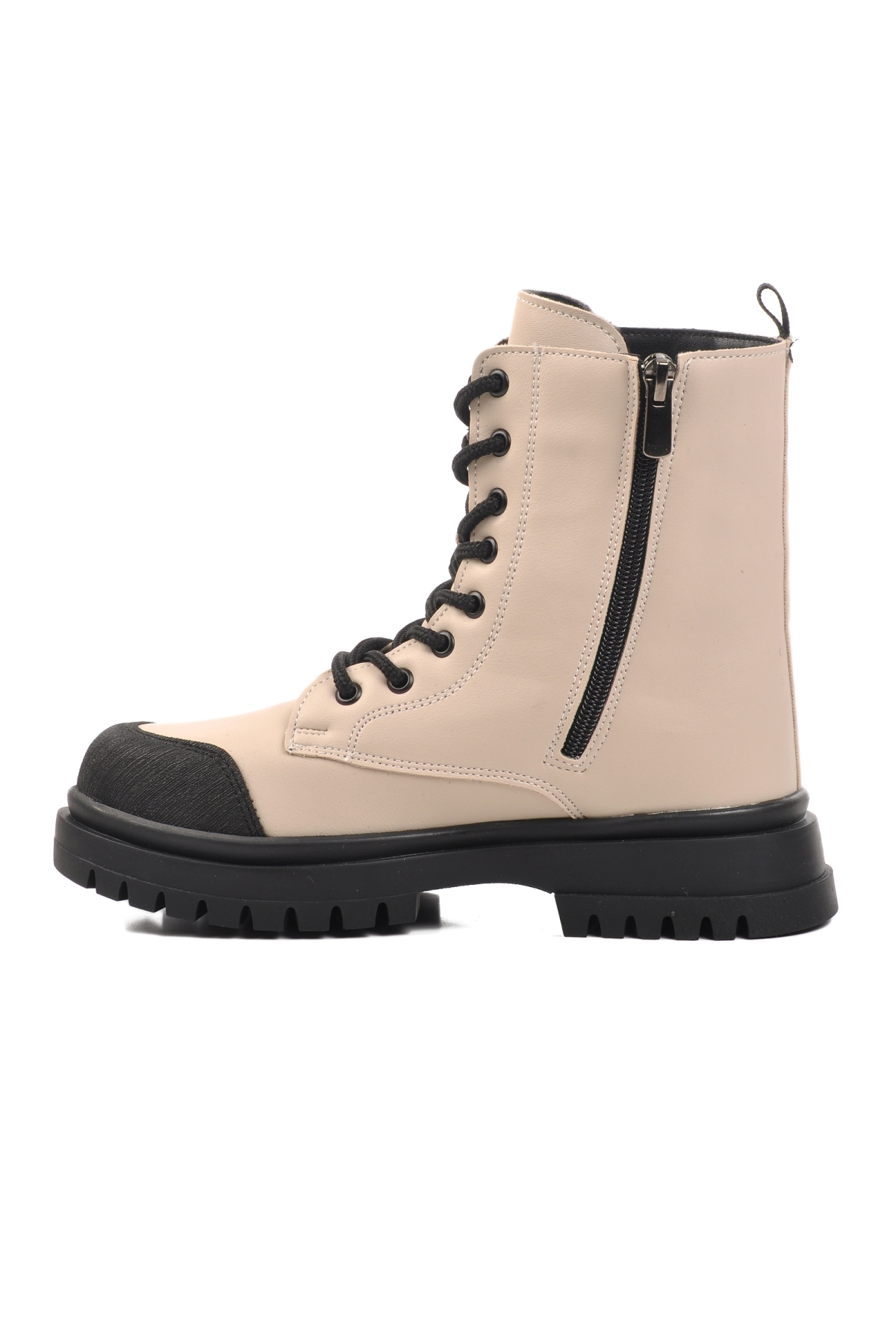 1566-F Krem İçi Polarlı Kız Çocuk Bot - Görsel 3