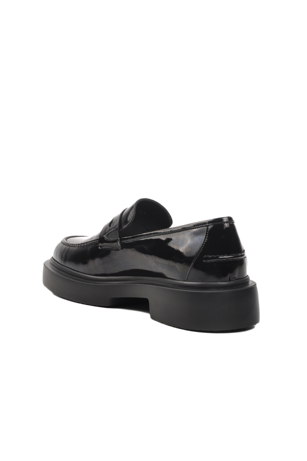 Premium 1018 Siyah Rugan Hakiki Deri Erkek Klasik Ayakkabı - Görsel 5