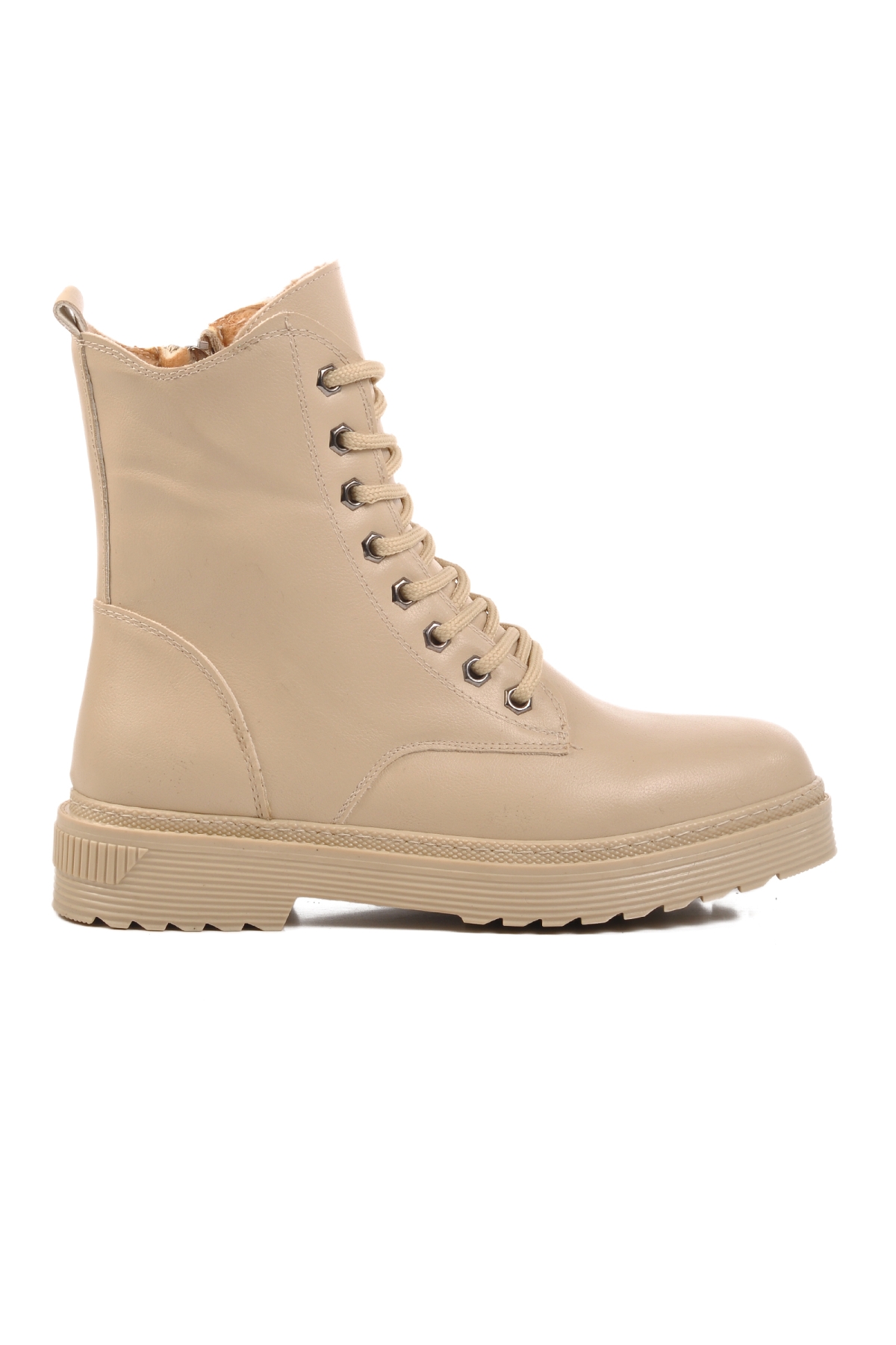 525343 Bej Cilt İçi Polarlı Kadın Bot - Görsel 2