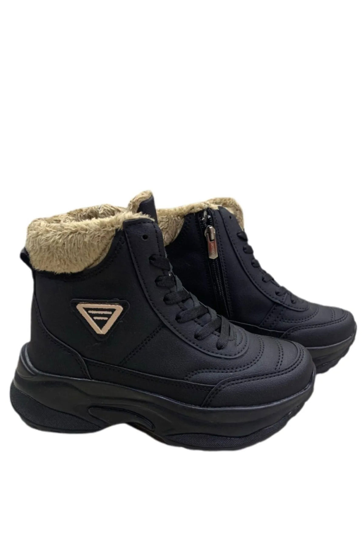 Çocuk Bot Hafif Ortopedik İçi Yünlü Termal Astarlı Kışlık Kalın Tabanlı Kaymaz Taban Suya Dayanıklı 4010-116-0002 - Görsel 2