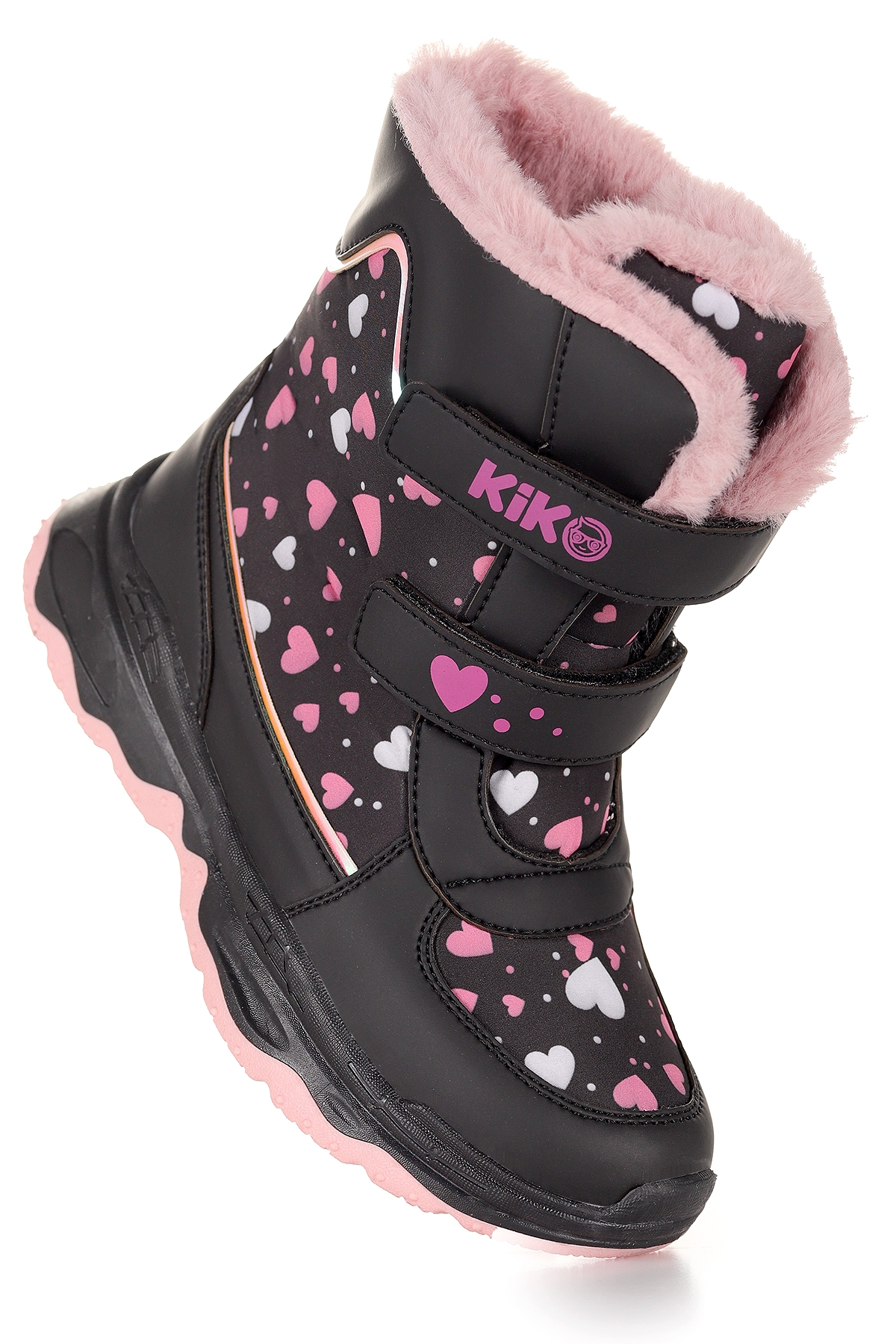 Kartanesi Cırtlı Kız Çocuk Kar Bot Soğuk Suya Dayanıklı Siyah - Görsel 5