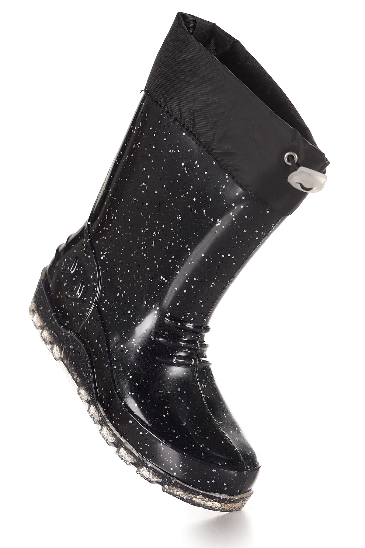 Savana Su Geçirmez Kız Çocuk Yağmur Çizmesi Siyah - Beyaz - Görsel 4