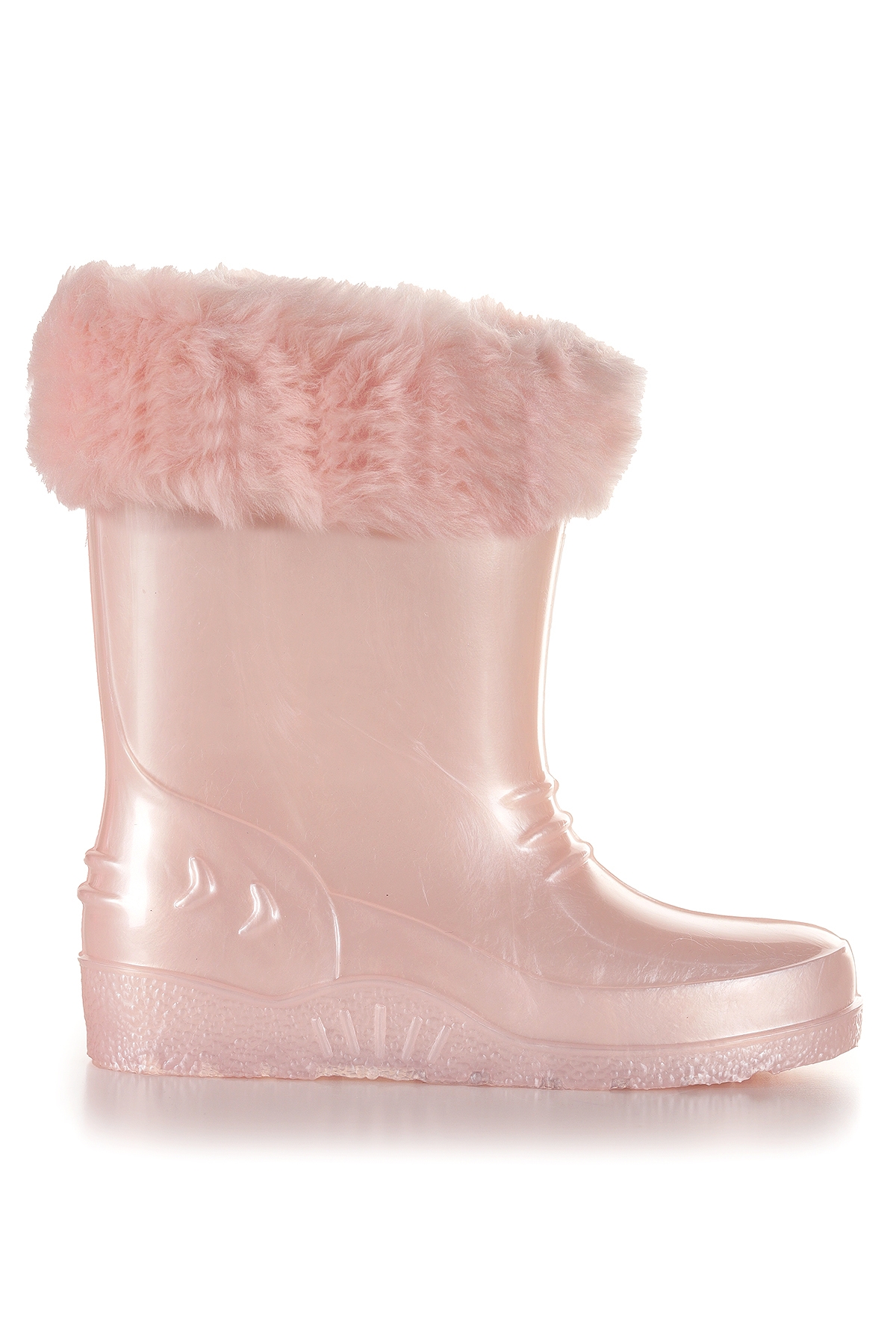 Manas Sedefli Su Geçirmez Kız Çocuk Yağmur Çizmesi Pudra - Görsel 5