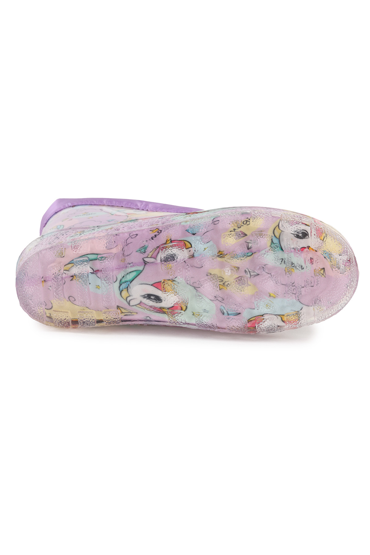 Unicorn Su Geçirmez Kız Çocuk Yağmur Çizmesi Lila - Turkuaz - Görsel 7