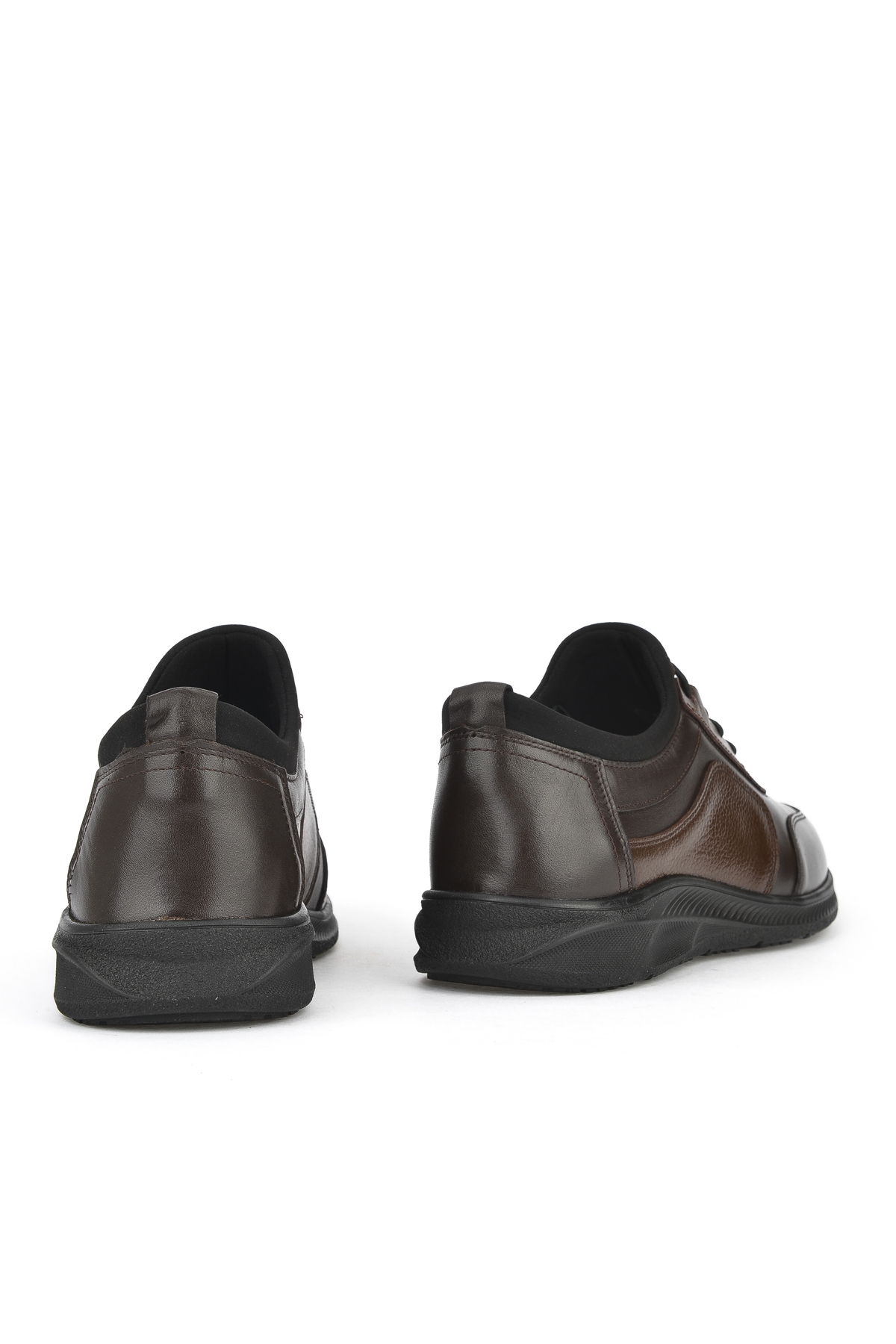 Erkek Hakiki Deri Sneaker 143423Z69 Kahve - Görsel 4